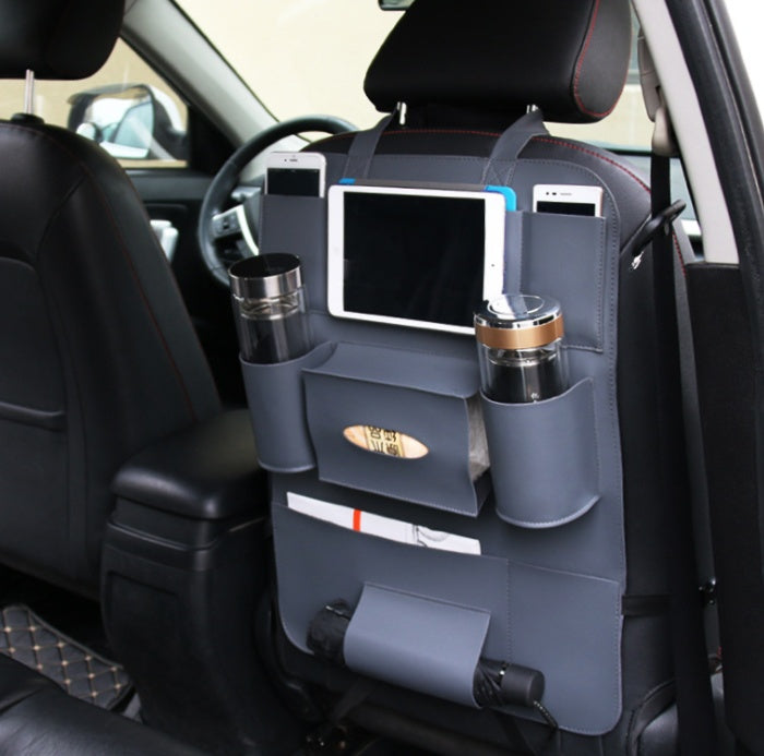 Premium Leather Car Seat Organizer