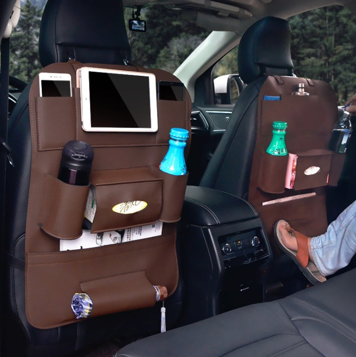Premium Leather Car Seat Organizer