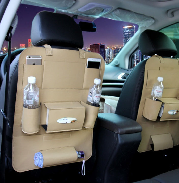 Premium Leather Car Seat Organizer