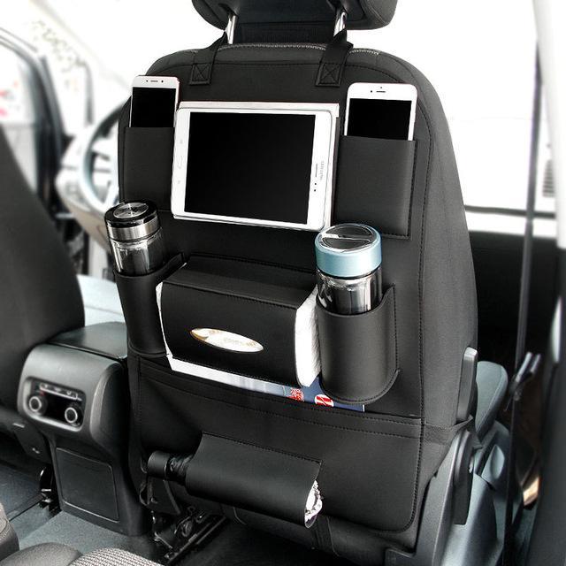 Premium Leather Car Seat Organizer